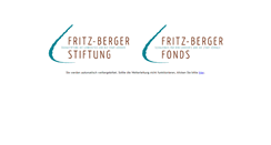 Desktop Screenshot of fritz-berger-stiftung.de