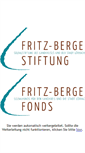 Mobile Screenshot of fritz-berger-stiftung.de